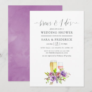 Invitation Aquarelle florale de printemps avant le grand jour