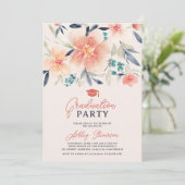 Invitation Aquarelle florale de tonalité de la terre Boho gra (Debout devant)