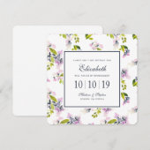 Invitation Aquarelle florale délicate - Bridesmaid (Devant / Derrière)