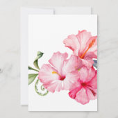 Invitation Aquarelle florale d'Hibiscus Fête de l'mariée roma (Dos)