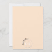 Invitation Aquarelle Florale d'or Mariage budget (Dos)