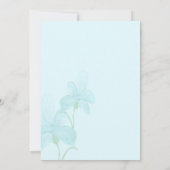 Invitation Aquarelle florale en iris bleu artistique (Dos)