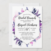 Invitation Aquarelle florale enchantée Douche à brunch nuptia (Devant)