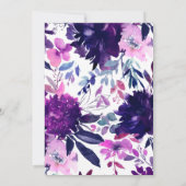 Invitation Aquarelle florale enchantée Douche à brunch nuptia (Dos)