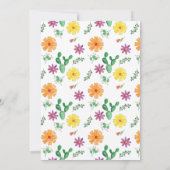 Invitation Aquarelle Florale espagnole Fiesta Bachelorette (Dos)