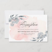Invitation Aquarelle florale esquissée - Réception de mariage (Devant)