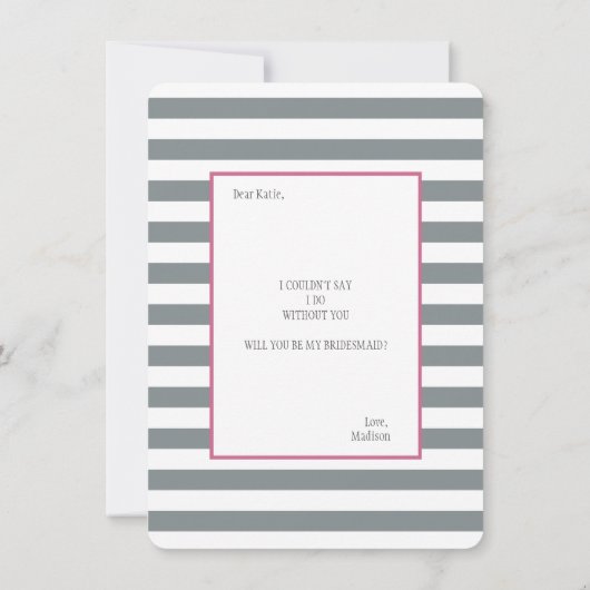 Invitation Aquarelle florale et demoiselle d'honneur du (Dos)