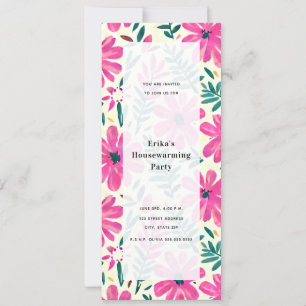 Invitation Aquarelle Florale Fête à toutes fins