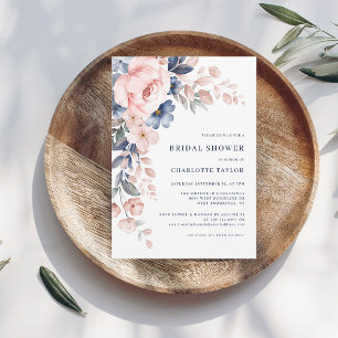 Invitation Aquarelle florale Fête des mariées botanique