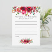 Invitation Aquarelle Florale Fête des mariées Conseils pour m (Debout devant)