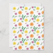 Invitation Aquarelle Florale Fête des mariées Fiesta espagnol (Dos)