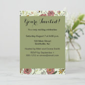 Invitation Aquarelle Florale Fleurs d'abeille Élégante Modern (Debout devant)