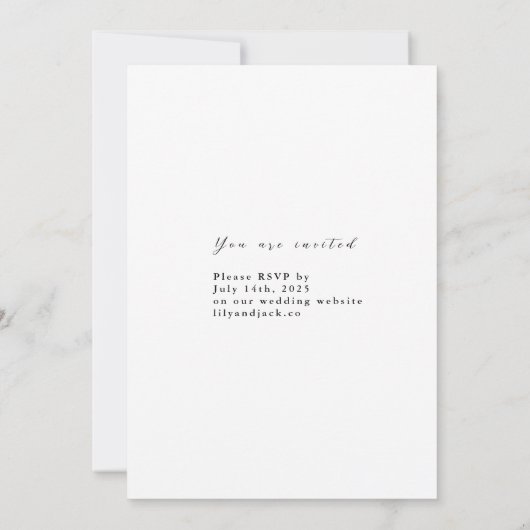 Invitation Aquarelle Florale Hydrangea Mariage Enregistrer La (Dos)