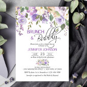 Invitation Aquarelle Florale Lavande violette Brunch nuptial