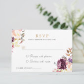 Invitation Aquarelle florale Lavande violette Élégante RSVP (Debout devant)