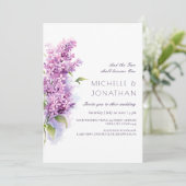 Invitation Aquarelle florale Lilac Bible chrétienne Mariage (Debout devant)