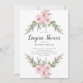 Invitation Aquarelle florale Lingerie nuptiale (Devant)