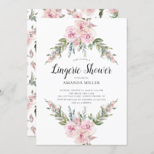 Invitation Aquarelle florale Lingerie nuptiale