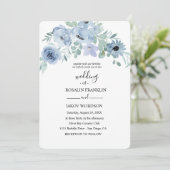 Invitation aquarelle florale mariage (Debout devant)