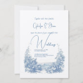 Invitation Aquarelle florale mariage de typographie moderne (Devant)