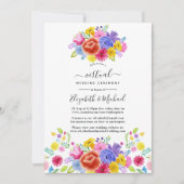 Invitation Aquarelle Florale mexicaine Fiesta Mariage virtuel (Devant)