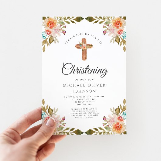 Invitation Aquarelle florale moderne