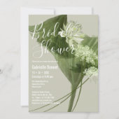 Invitation Aquarelle florale moderne Botanique | Champagne (Devant)