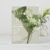 Invitation Aquarelle florale moderne Botanique | Champagne (Debout devant)