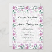 Invitation aquarelle florale Motif botanique (Devant)