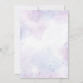 Invitation Aquarelle Florale or lune violet Aqeeqa islamique (Dos)