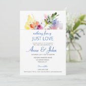 Invitation Aquarelle florale Pastel doux (Debout devant)