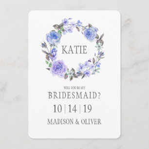 Invitation Aquarelle florale pastel Purple  Porte-parole