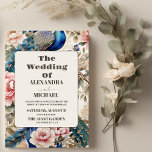 Invitation Aquarelle Florale Peacock Chinoiserie Mariage<br><div class="desc">Invitation vos invités à une célébration romantique avec notre Faire-part de mariage Floral Chinoiserie. Inspirée par la délicate beauté de l'art chinois, cette invitation ouvre la voie à une affaire élégante et enchanteresse. Les motifs floraux complexes symbolisent l'amour florissant qui sera célébré le jour de votre mariage, créant un sentiment...</div>
