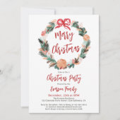 Invitation Aquarelle florale peinte à la main (Devant)