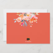 Invitation Aquarelle florale PixDezines Ombre Mitzvah Kiddush (Dos)