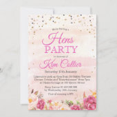 Invitation aquarelle florale pour enterrement de v (Devant)