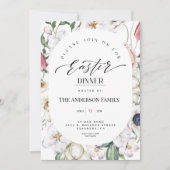 Invitation Aquarelle florale Printemps Dîner de Pâques Invita (Devant)