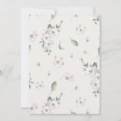 Invitation Aquarelle florale Printemps Dîner de Pâques Invita (Dos)