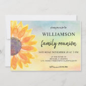 Invitation Aquarelle Florale Réunion familiale (Devant)