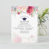 Invitation Aquarelle florale rose 2025 (Debout devant)