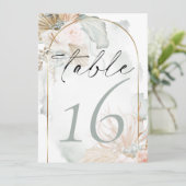 Invitation Aquarelle florale Rose de corail rustique (Debout devant)