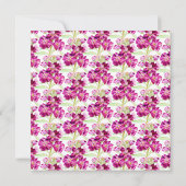 Invitation Aquarelle florale rose mariage QR Code (Dos)