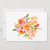 Invitation Aquarelle Florale Rose mignonne Couples Douche (Dos)