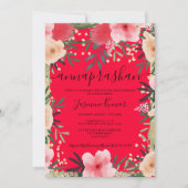 Invitation Aquarelle florale rose or Annaprashan (Devant)