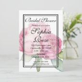 Invitation Aquarelle florale rose pis rose roses roses (Debout devant)