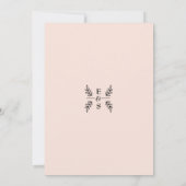 Invitation Aquarelle Florale Rose Réception de mariage (Dos)