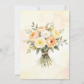 Invitation Aquarelle florale rustique Mariage chic (Dos)