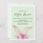 Invitation Aquarelle florale simple chasse aux oeufs de brunc (Devant)