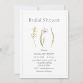 Invitation Aquarelle florale Simple douche nuptiale Invitatio (Devant)