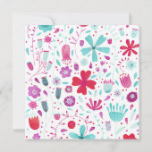 Invitation Aquarelle Florale Soyez ma servante (Dos)